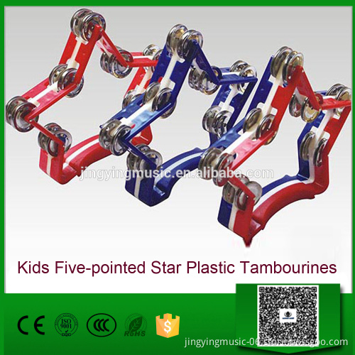 Kids Five-pointed Star Plastic Tambourines